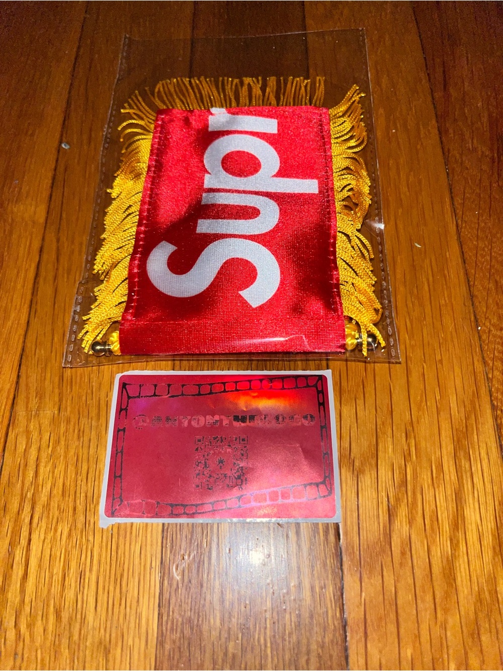 Supreme Dashboard Banner/Flag FW26 Stick-On - Brand New Authentic